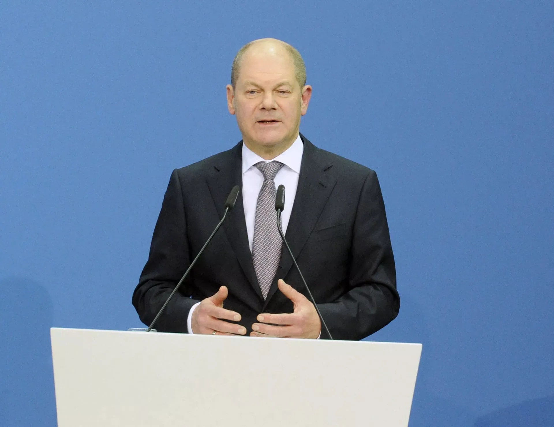 Olaf Scholz, SPD, im Deutschen Bundestag. – Bild: Deutscher Bundestag © Achim Melde