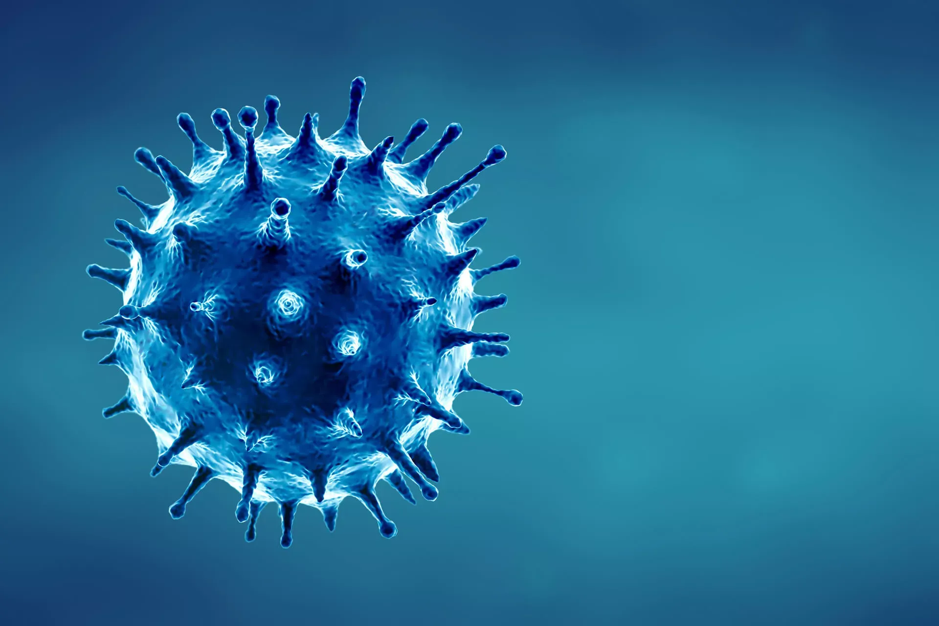 Corona- oder Grippevirus, mikrobiologisches Konzept Corona- oder Grippevirus, mikrobiologisches Konzept