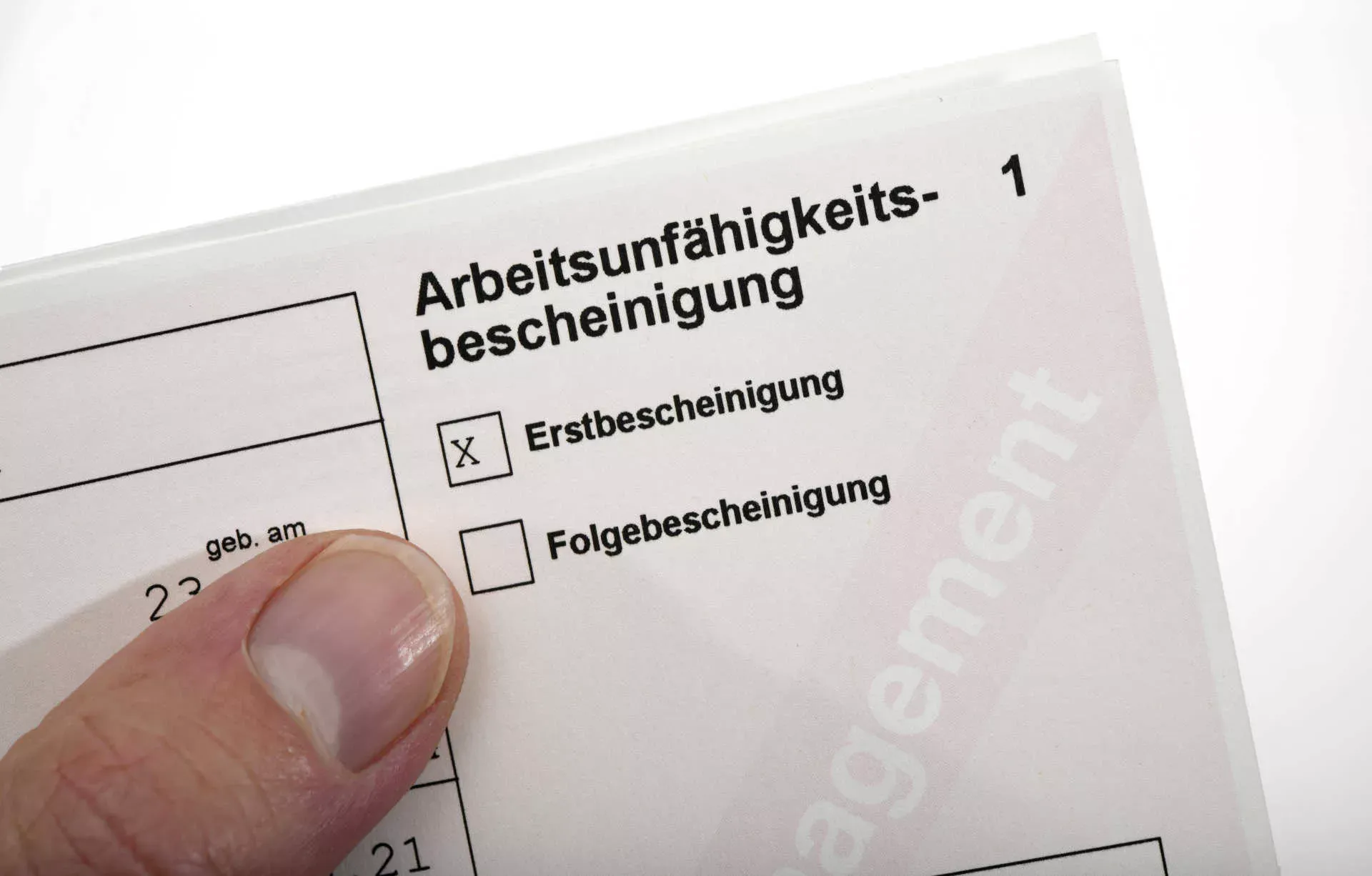 Arbeitsunfähigkeitsbescheinigung, Erstbescheinigung. Bild: IMAGO / imagebroker / Michael Weber Arbeitsunfähigkeitsbescheinigung, Erstbescheinigung. Bild: IMAGO / imagebroker / Michael Weber