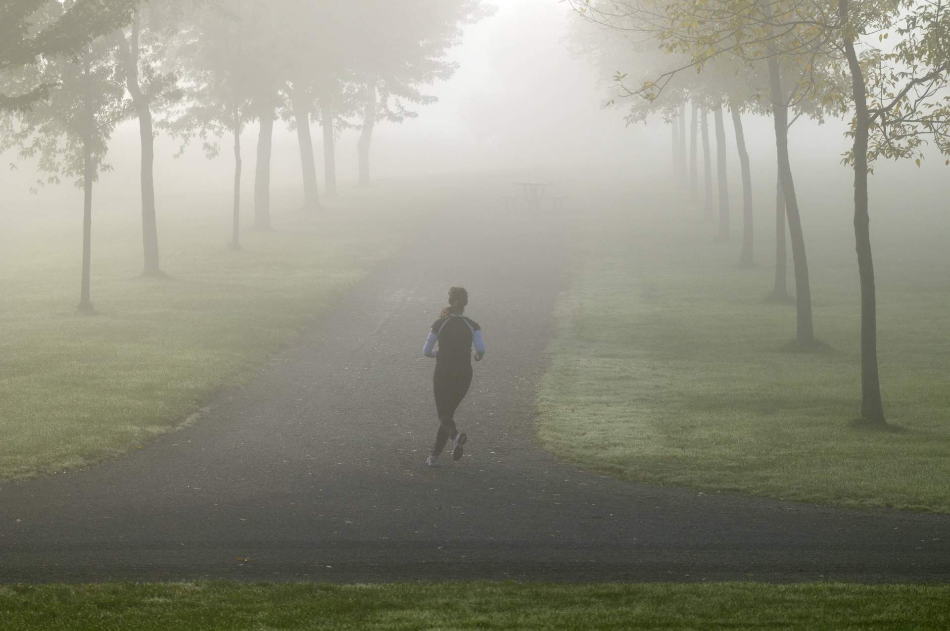 Joggerin in herbstlicher Landschaft Joggerin in herbstlicher Landschaft