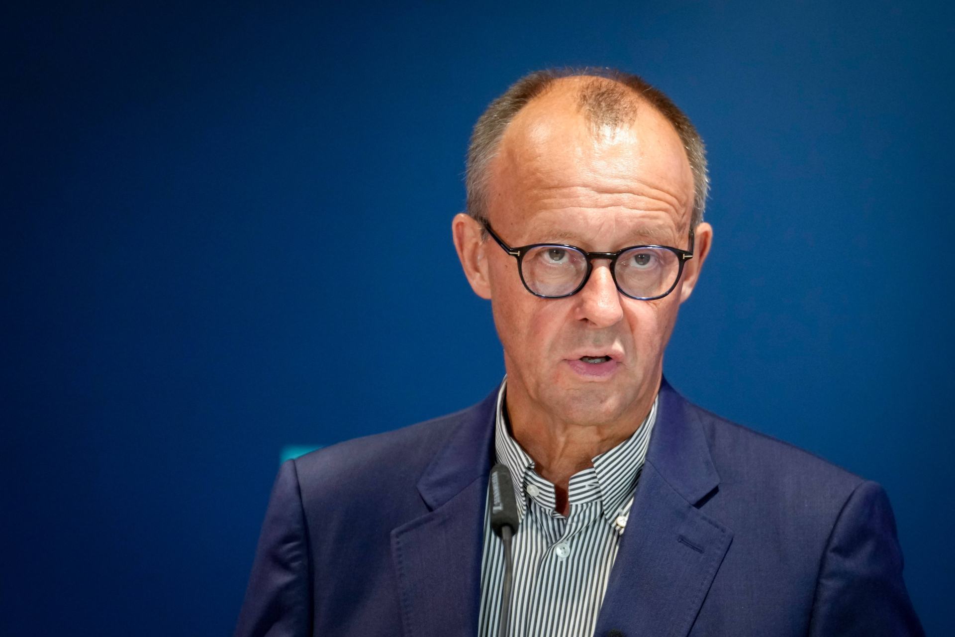 Friedrich Merz, CDU, spricht Friedrich Merz, CDU, spricht