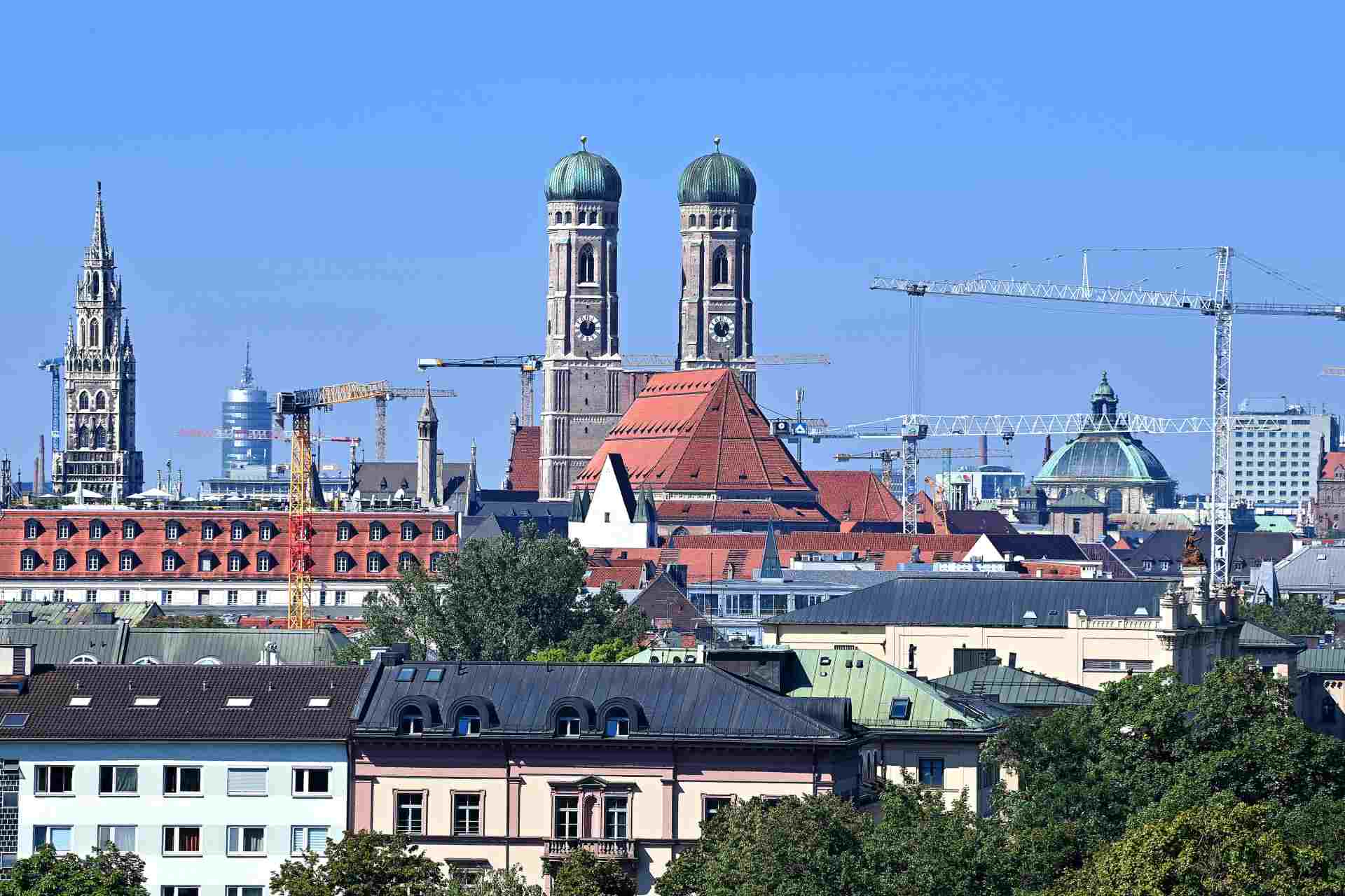 Stadt München, Blick auf die Frauenkirche Stadt München, Blick auf die Frauenkirche