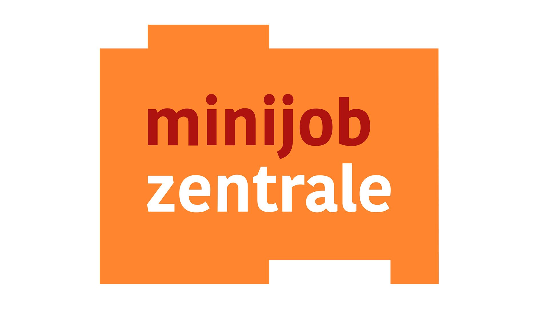 Logo Minijobzentrale in weiß. Logo Minijobzentrale in weiß.
